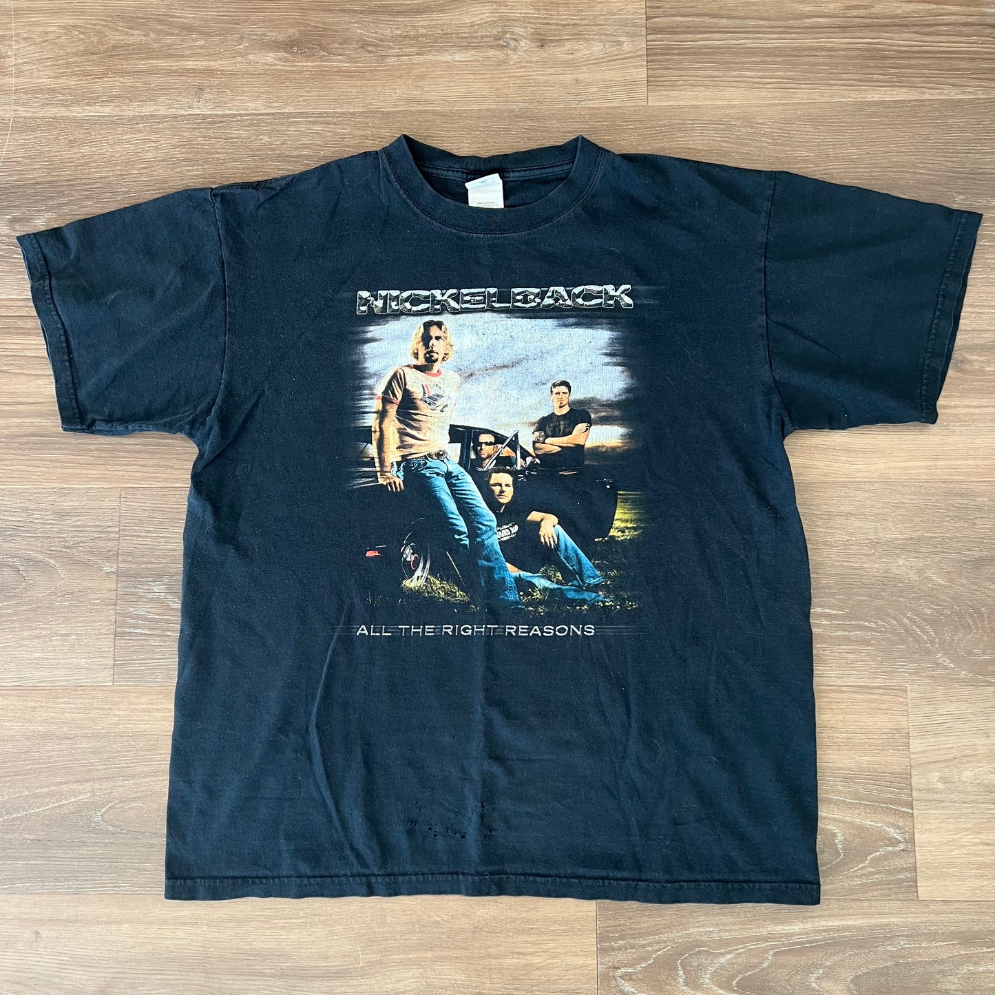 VINTAGE Y2K NICKLEBACK ALL THE RIGHT REASONS 2005 TOUR T-SHIRT LARGE