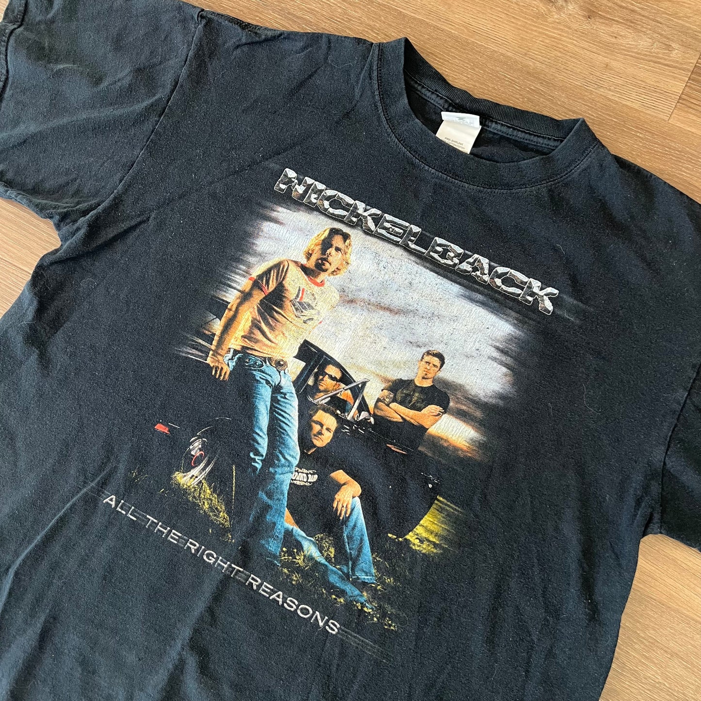 VINTAGE Y2K NICKLEBACK ALL THE RIGHT REASONS 2005 TOUR T-SHIRT LARGE