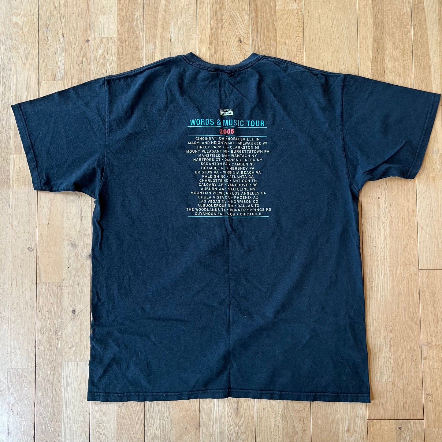 JOHN MELLENCAMP WORDS & MUSIC TOUR 2005 T-SHIRT XL