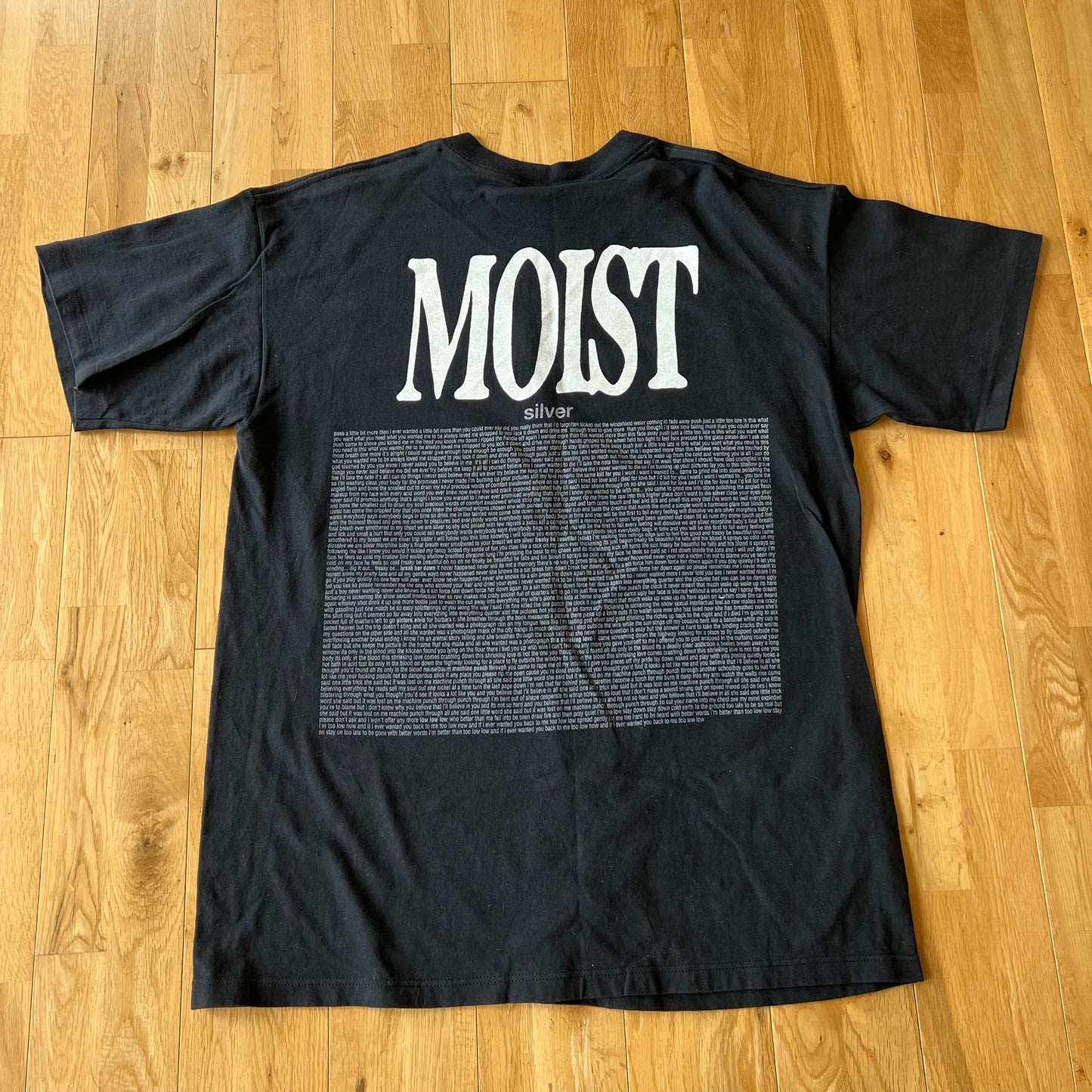 MOIST SILVER T-SHIRT SINGLE STITCH XL