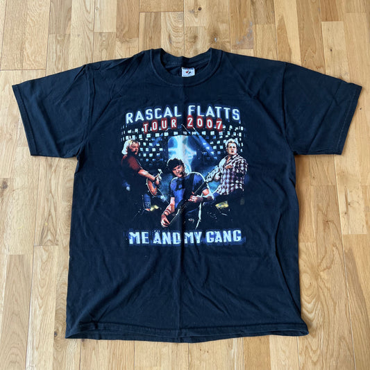 RASCAL FLATTS ME AND MY GANG TOUR 2007 T-SHIRT LARGE