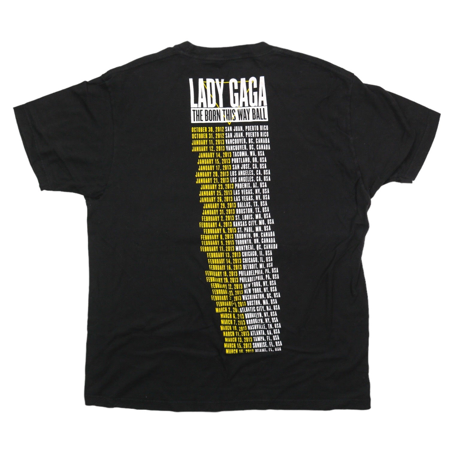 【希望者のみラッピング無料】 WAY THIS BORN THE GAGA LADY BALL LOV – LARGE T-SHIRT 2012 ミュージシャン